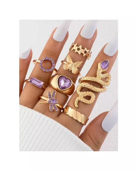 ANNIKA jewelry Набор колец фиолетовый