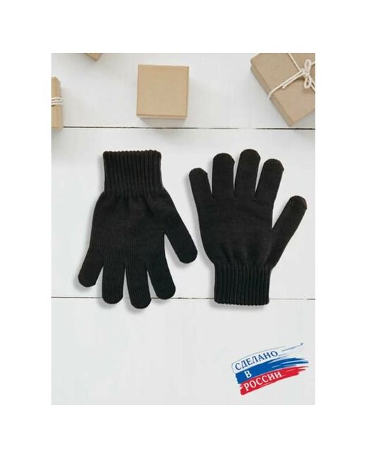 Каронская Осенние шерстяные черные ONESIZE и прогулочные перчатки