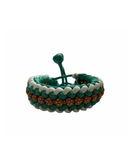 Sunny Street Славянский оберег плетеный браслет Грива Дракона 1 шт. размер 7.5 см. диаметр золотой зеленый
