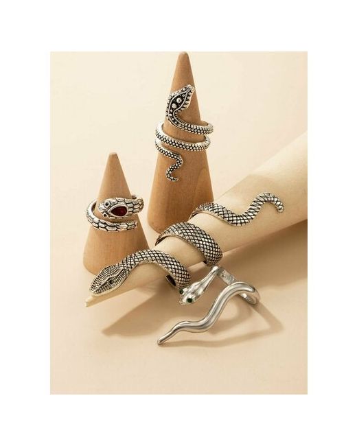 ANNIKA jewelry Набор колец со змеями серебряный