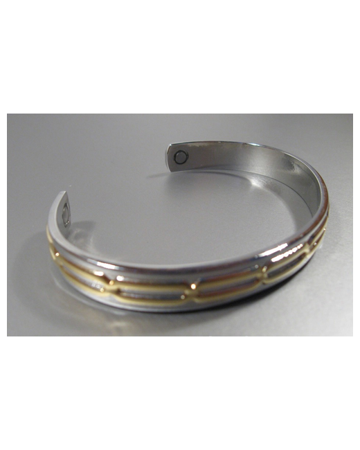 Медный браслет с магнитами Copper-0161SG Браслет 1 шт. размер 16.5 см. серебряный