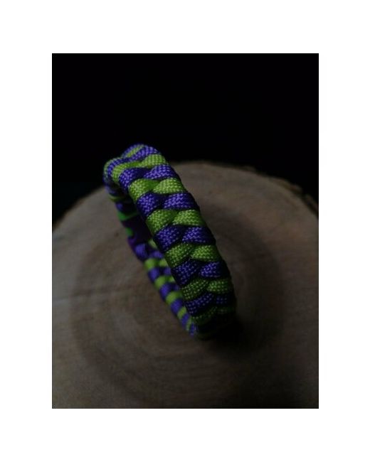 Безумный корд Плетеный браслет 1 шт. размер 20 см. зеленый фиолетовый