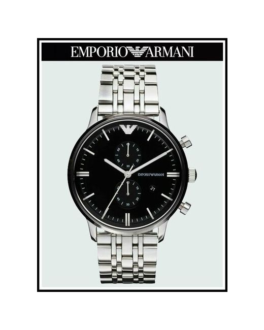 Emporio Armani Наручные часы Classic Часы с черным циферблатом серебряный