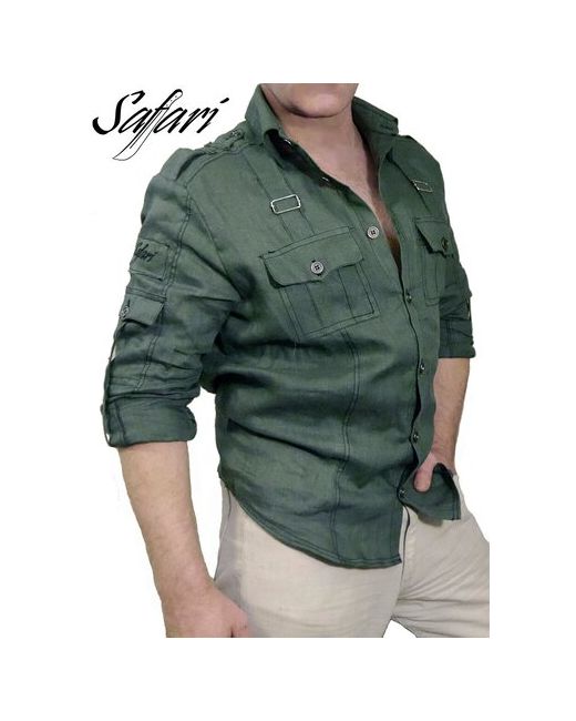 Safari Рубашка размер Mсерый зеленый