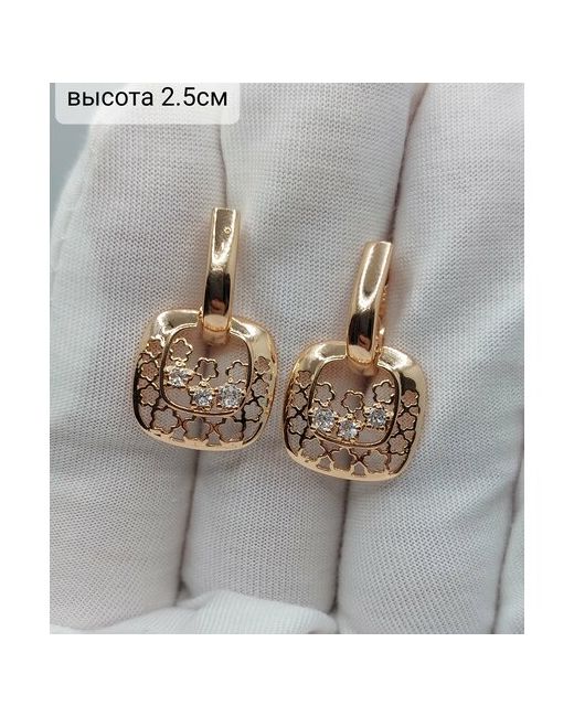 Fashion Jewelry Серьги под золото бижутерия размер/диаметр 25 мм.