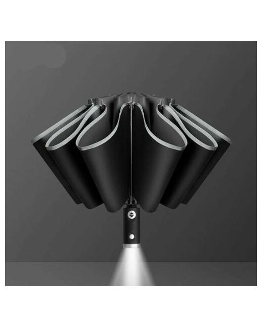 soft paws Natali Смарт-зонт автомат купол 106 см. обратное сложение с фонариком со светоотражающими элементами черный
