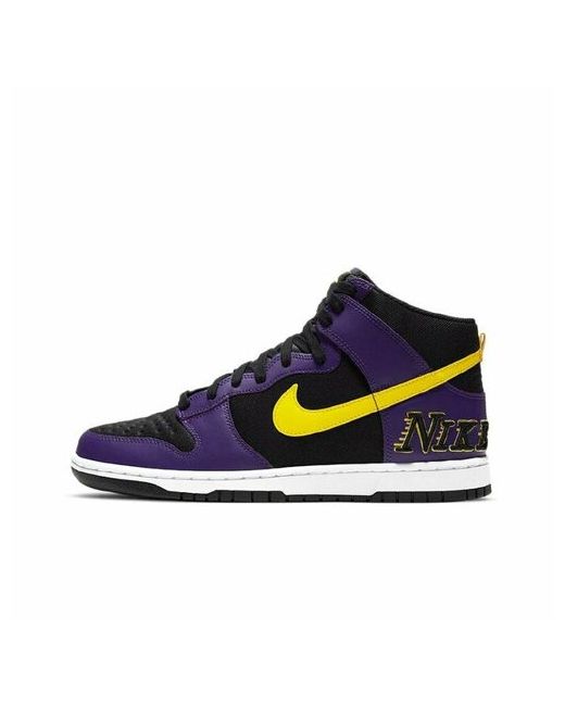 Nike Кеды Dunk High размер 8us/40ru фиолетовый черный