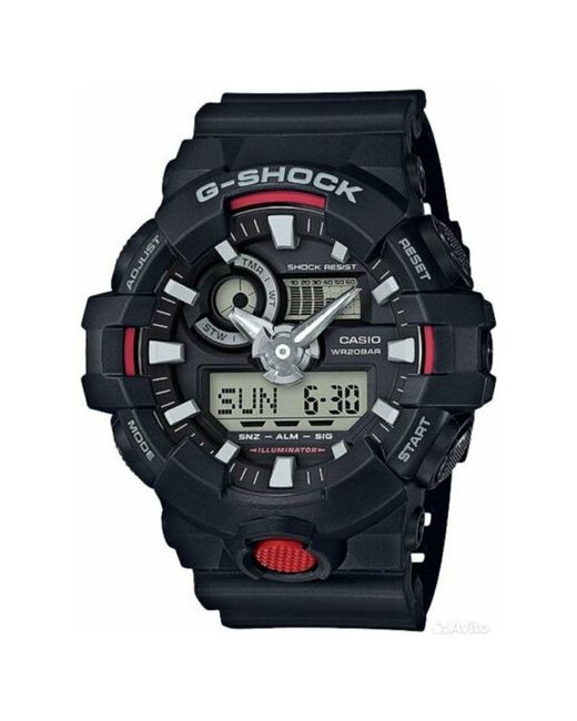 Casio Наручные часы G-SHOCK GA-700-1ADR черный красный