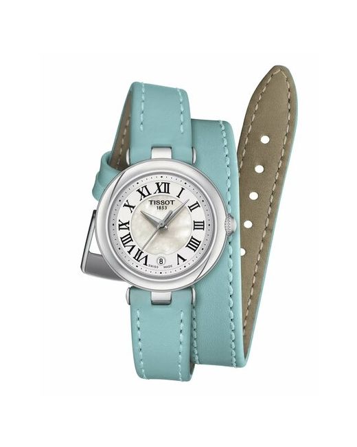Tissot Наручные часы Швейцарские Bellissima Small Lady XS Double Tour Strap T126.010.16.113.00 T1260101611300 с гарантией серебряный белый