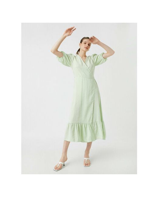 Koton Платье размер 48 белый зеленый