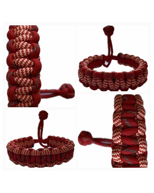 Sunny Street Славянский оберег плетеный браслет Красотка 1 шт. размер 8 см. диаметр красный