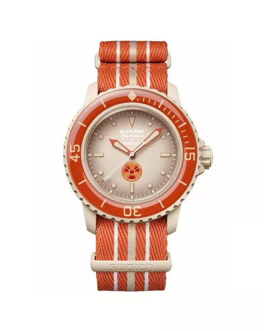 Swatch Наручные часы Blancpain x Arctic Ocean SO35N100 оригинал красно-оранжевый красный