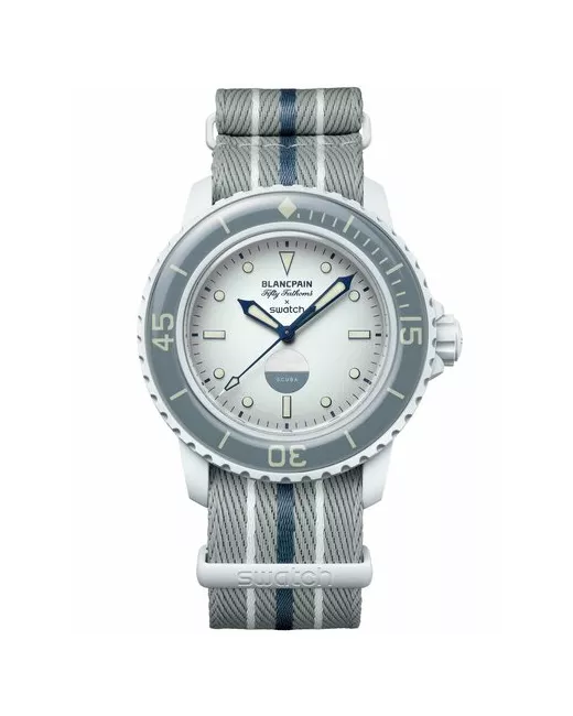 Swatch Наручные часы Blancpain x Antarctic Ocean SO35S100 оригинал белый