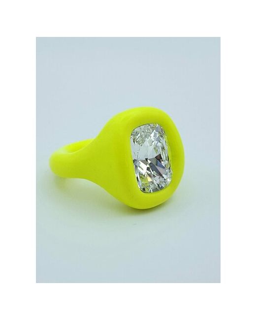 Otevgeni Кольцо желто-зеленое с кристаллом Сваровски кристаллы Swarovski размер 17.5 зеленый желтый