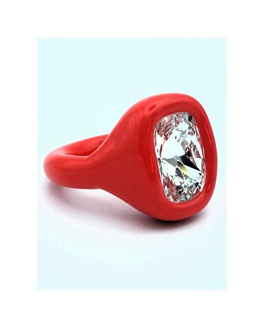 Otevgeni Кольцо красное с кристаллом кристаллы Swarovski размер 16.5 красный