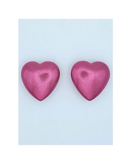 Otevgeni Серьги пусеты сердце размер/диаметр 25 мм. фуксия розовый