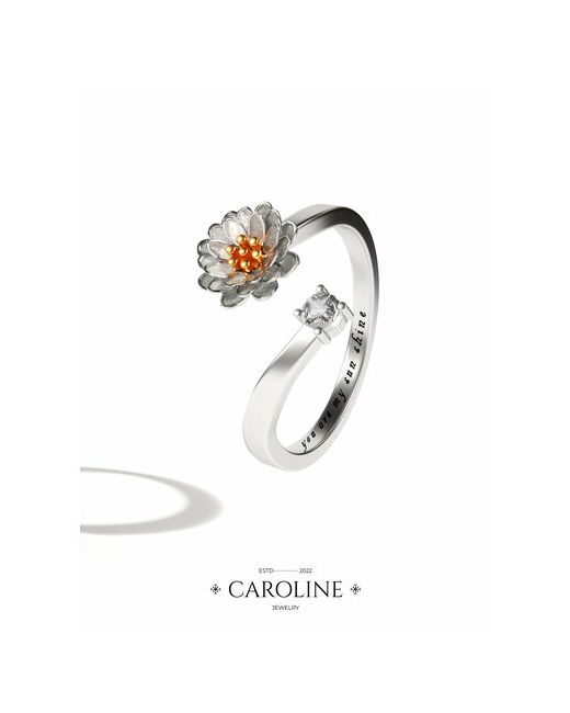 Caroline Jewelry Кольцо-кулон лунный камень кристалл безразмерное серебряный