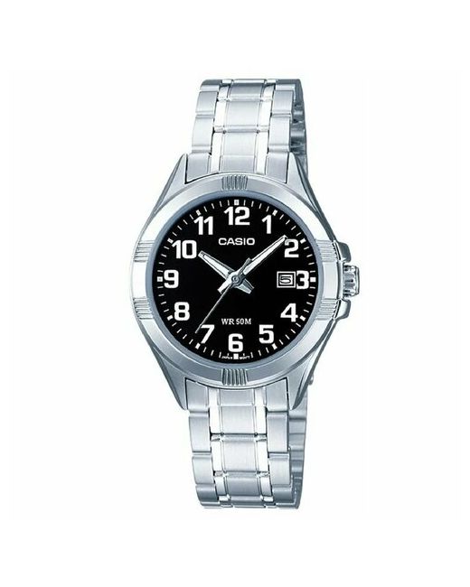 Casio Наручные часы Collection LTP-1308D-1B кварцевые наручные с апертурой даты черный серебряный