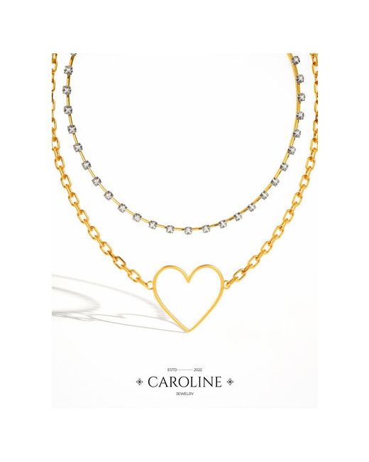 Caroline Jewelry Колье искусственный камень длина 45 см.