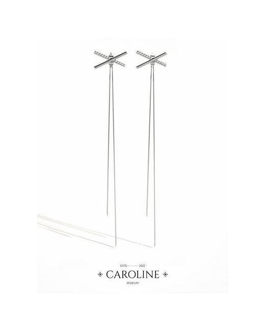 Caroline Jewelry Серьги цепочки серебряный