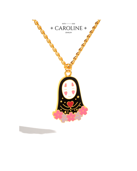 Caroline Jewelry Колье эмаль длина 50 см. золотой черный