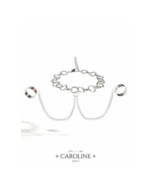 Caroline Jewelry Слейв-браслет жемчуг имитация размер 20 см. серебряный