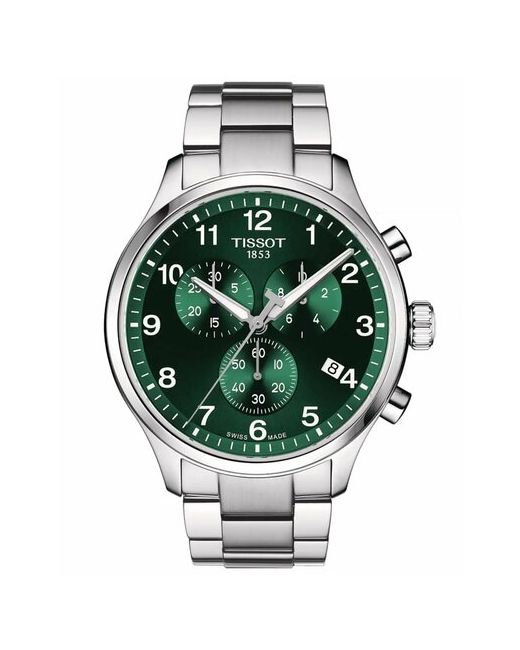 Tissot Наручные часы Швейцарские Chrono XL Classic T116.617.11.092.00 T1166171109200 с гарантией серебряный зеленый