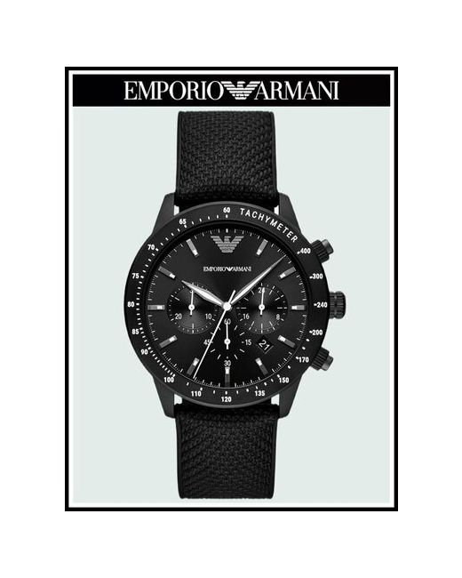Emporio Armani Наручные часы Mario наручные черные кварцевые оригинальные черный