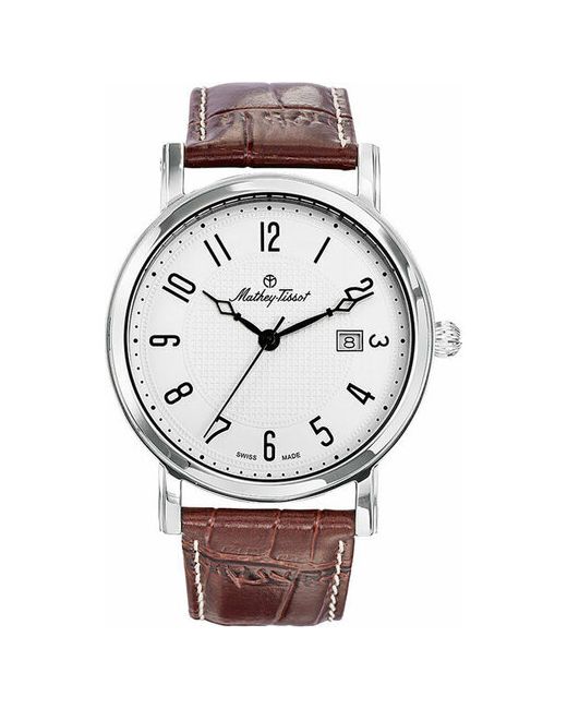 Mathey-Tissot Наручные часы Швейцарские наручные HB611251AG коричневый серебряный