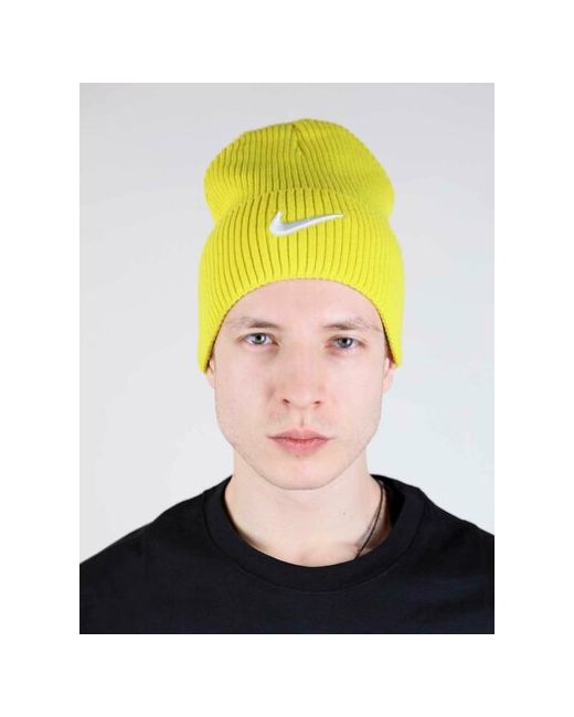 Nike Шапка бини размер OneSize желтый