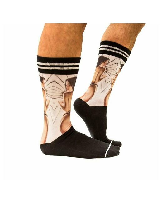 Sock My Feet Носки размер 43-47 бежевый черный