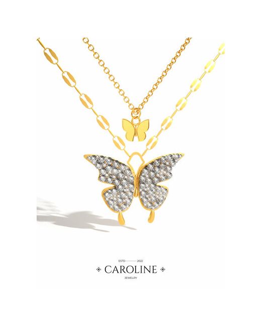 Caroline Jewelry Колье искусственный камень длина 42 см.