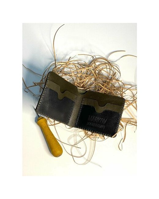 MARKOV leather craft Бумажник фактура перфорированная глянцевая гладкая лаковая зернистая