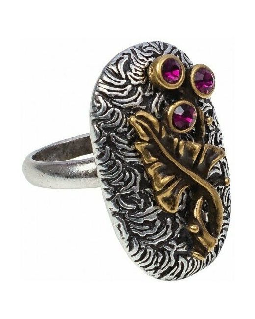 WowMan Jewelry Кольцо кристалл серебряный фиолетовый