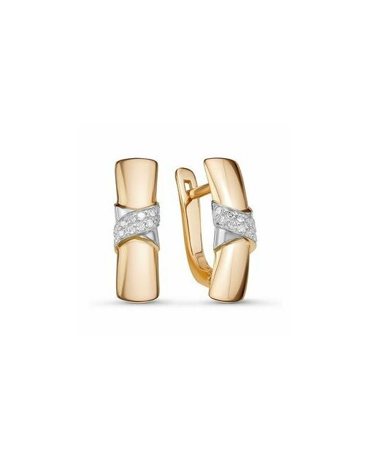 Diamant online Серьги золото 585 проба бриллиант длина 1.7 см.