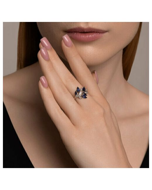 Diamant online Кольцо серебро 925 проба фианит размер 18