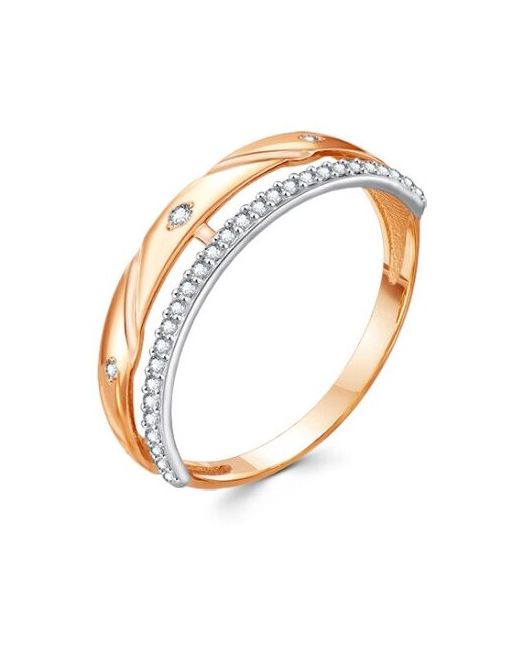 Diamant online Кольцо ZOLOTYE UZORY золото 585 проба фианит размер 17.5