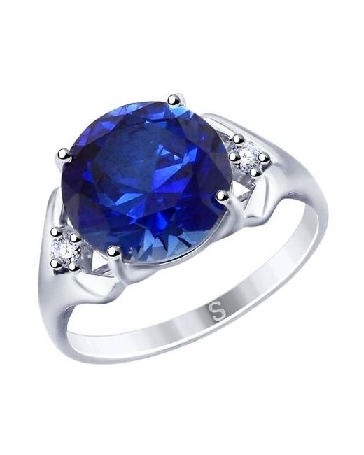 Diamant online Кольцо серебро 925 проба фианит корунд размер 17