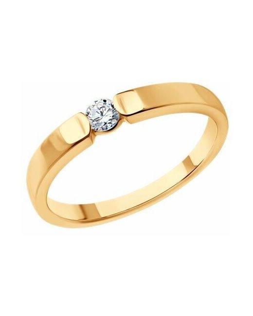 Diamant online Кольцо помолвочное золото 585 проба бриллиант размер 17