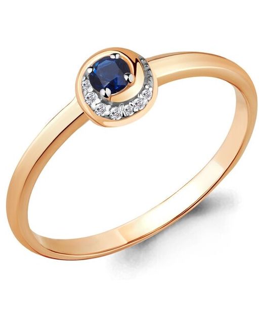 Diamant online Кольцо золото 585 проба сапфир бриллиант размер 16.5