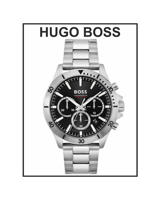 Boss Наручные часы наручные Hugo кварцевые оригинальные черный серебряный