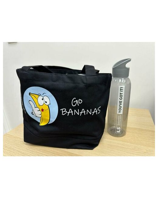 Ils Сумка шоппер Сумка-шопер для ланча с надписью Go Bananas