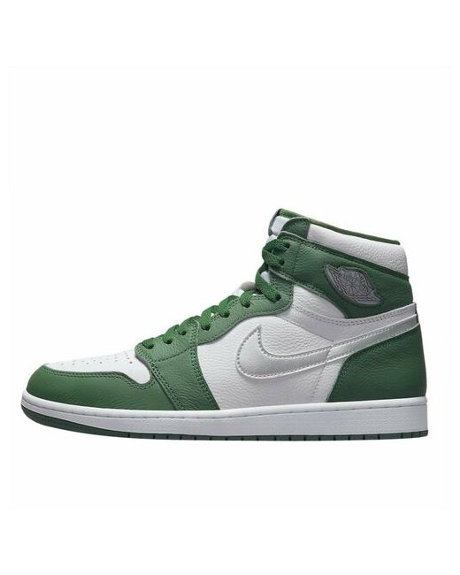 Nike Кроссовки Air Jordan 1 Retro High OG полнота D размер 445 EU зеленый белый