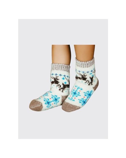Бабушкины носки Носки размер белый голубой