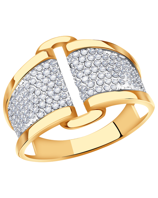 Diamant online Кольцо обручальное золото 585 проба фианит размер 18