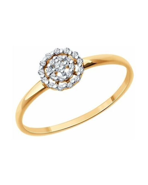 Diamant online Кольцо золото 585 проба бриллиант размер 17