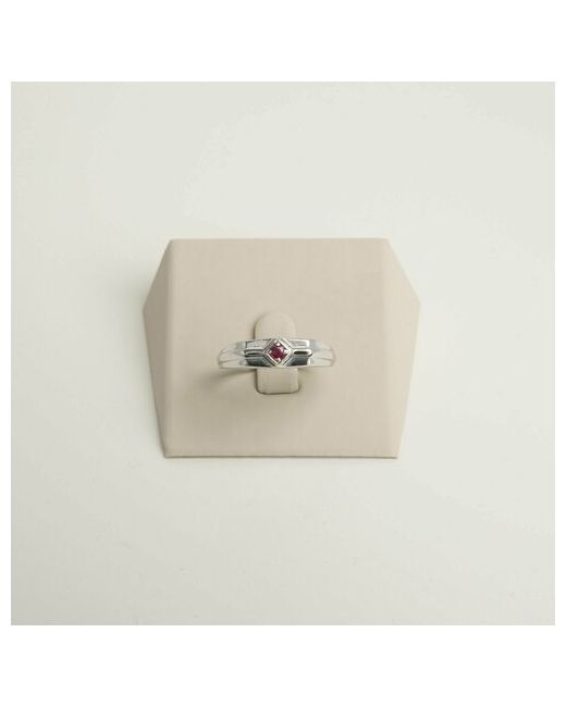 Corde Кольцо Серебряная печатка серебряное кольцо с натуральным рубином серебро 925 проба родирование рубин размер 20