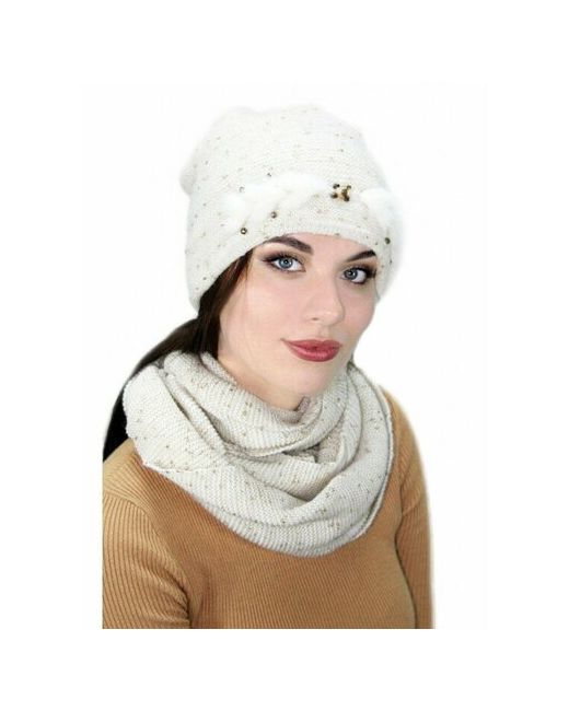 Lemmex Шапка Комплект Аквиса шарф размер 55-56
