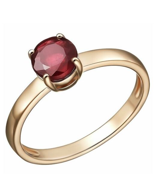 UVI Ювелирочка Перстень Серебряное кольцо 925 пробы с Рубином серебро проба золочение рубин размер 19 красный