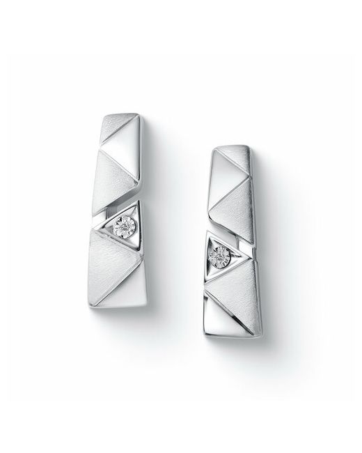 Diamant online Серьги серебро 925 проба бриллиант бесцветный
